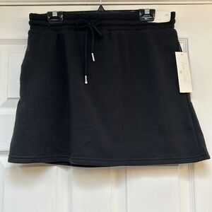 Love Streak Black Drawstring Fleece Classic Skirt- Size XL  NWT